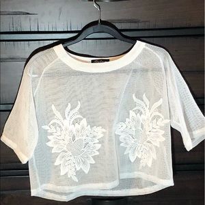 White mesh top
